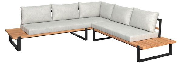 LOUNGE GARNITURA tikovina aluminij