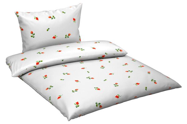 POSTELJNINA 140/200 cm saten rdeča
