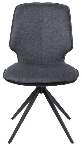 STOL, kovina, tekstil siva, temno siva