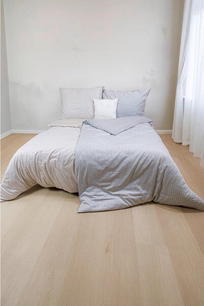 POSTELJNINA RUBIN 140/200 cm damast antracit, siva