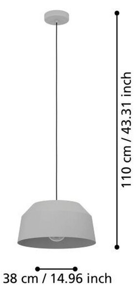 VISEČA SVETILKA CONTRISA 38/110 cm E27