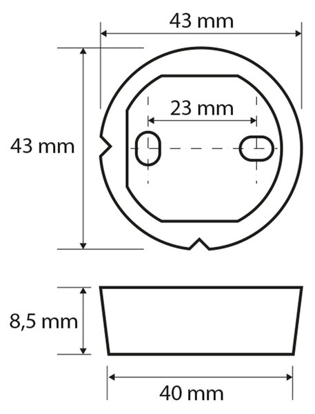 Sapho MS287 pritrdilni set za lepljenje, 2 kosa