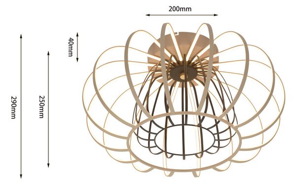 STROPNA LED-SVETILKA Salo 55 W 6200 lm 3000 K 230 V