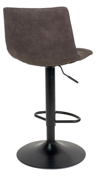 Temno sivi oblazinjeni barski stoli v kompletu z nastavljivo višino 2 ks (višina sedeža 63 cm) Middelfart – House Nordic