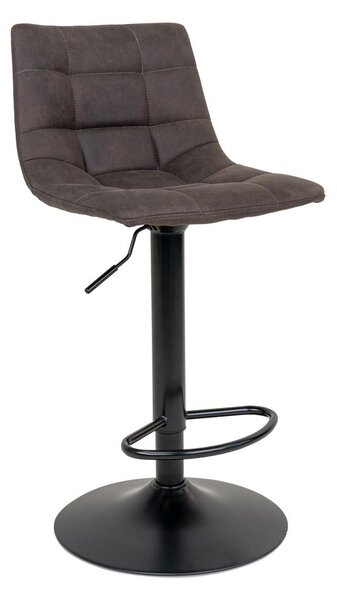 Temno sivi oblazinjeni barski stoli v kompletu z nastavljivo višino 2 ks (višina sedeža 63 cm) Middelfart – House Nordic