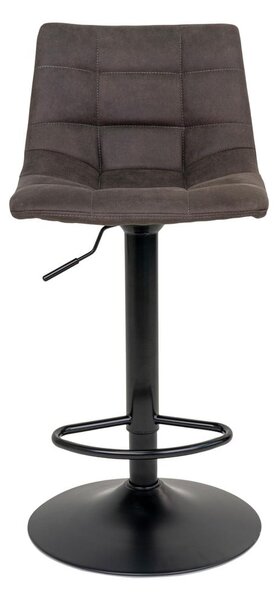 Temno sivi oblazinjeni barski stoli v kompletu z nastavljivo višino 2 ks (višina sedeža 63 cm) Middelfart – House Nordic