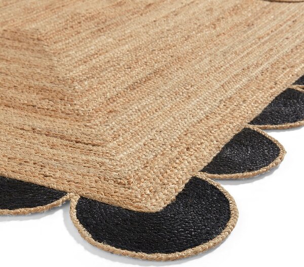 Preproga iz jute v črni in naravni barvi 120x170 cm Savannah Jute – Think Rugs