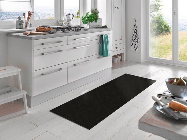 TEKAČ Raven Black 60/180 cm potiskano črna