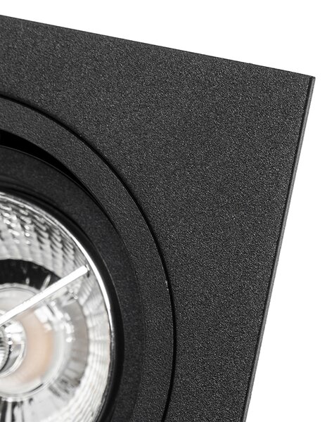Komplet 6 Sodobna vgradna točkovna črna nastavljiva - Chuck 70