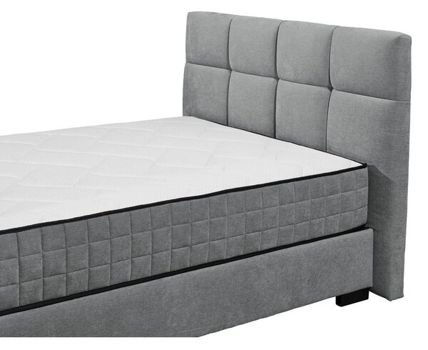 POSTELJA Z VZMETNICO 140 cm x 200 cm , tekstil, leseni material antracit