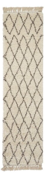 Kremno bel tekač 60x230 cm Boho – Think Rugs