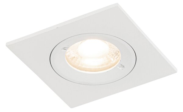 Komplet 6 vgradnih reflektorjev belih kvadratnih GU10 50 mm IP44 - Xena