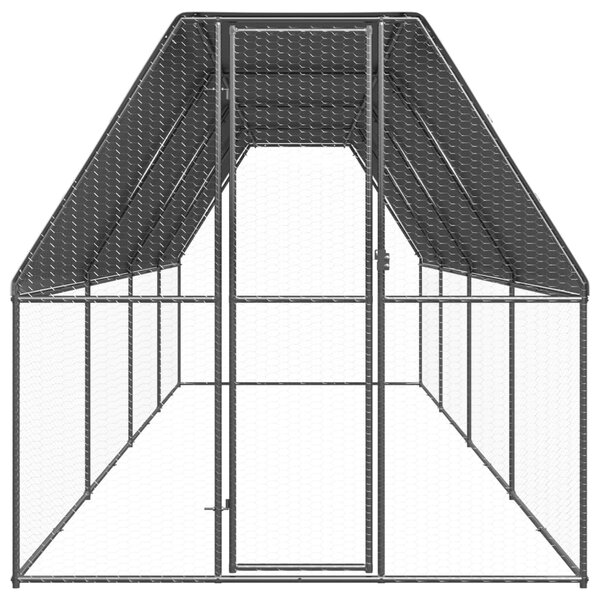 VidaXL Kokošnjak 2x8x2 m pocinkano jeklo