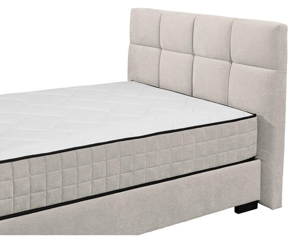 POSTELJA Z VZMETNICO 120 cm x 200 cm , tekstil, leseni material bež