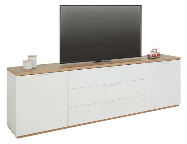 Mömax Tv Omarica Wide, Bela, Barva Hrasta