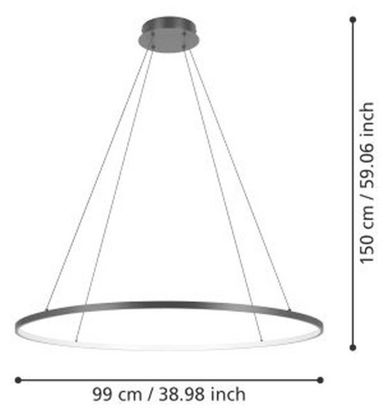 VISEČA LED-SVETILKA PARRUTA 2700-6500 K