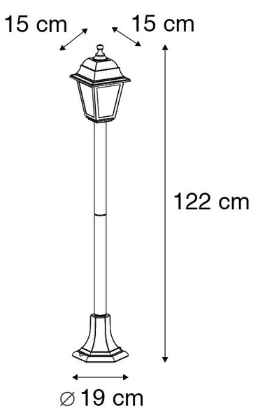 Klasična luč črna 122 cm - Kapital