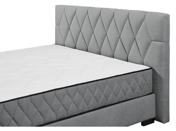 POSTELJA Z VZMETNICO 180 cm x 200 cm , tekstil, leseni material antracit