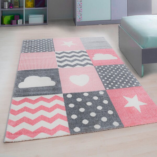 OTROŠKA PREPROGA Kids 140/200 cm tkano pink
