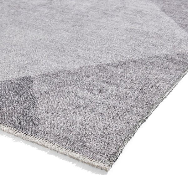 Svetlo siv pralen tekač iz mešanice bombaža 60x170 cm Whisper – Think Rugs