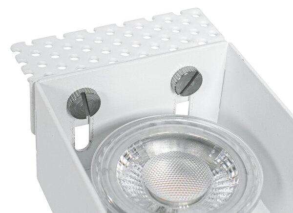 Komplet 6 vgradnih reflektorjev belih GU10 50 mm 2-lučni brez okvirja - Oneon