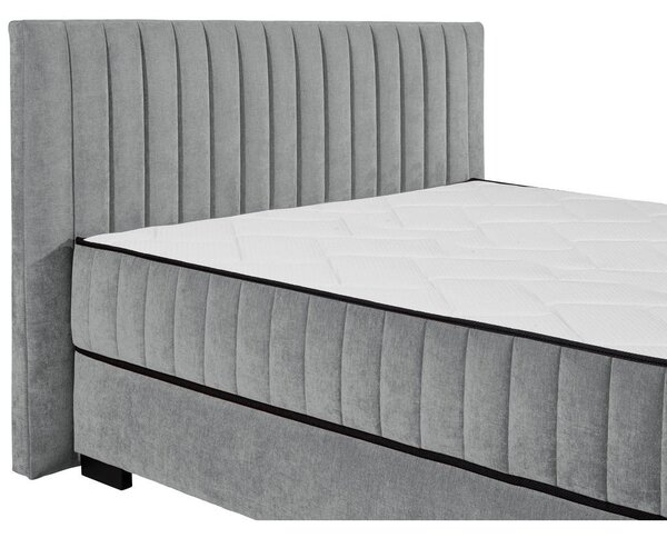 POSTELJA Z VZMETNICO 160 cm x 200 cm , tekstil, leseni material antracit