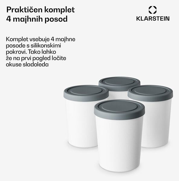 Klarstein Set posod za led | 180 mililitrov | plastika | primerno za pomivalni stroj