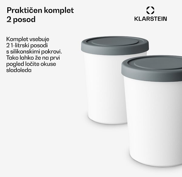 Klarstein Komplet za led | 1 liter | plastika | primerno za pomivanje v pomivalnem stroju