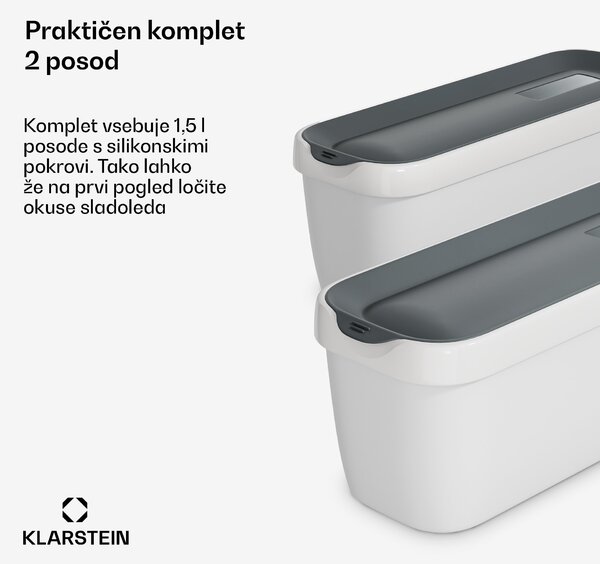 Klarstein Komplet za led | 1,5 l | plastika | primerno za pomivanje v pomivalnem stroju