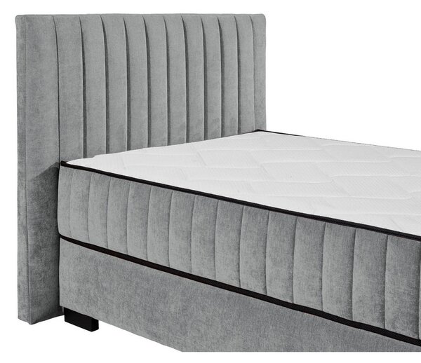 POSTELJA Z VZMETNICO 120 cm x 200 cm , tekstil, leseni material antracit