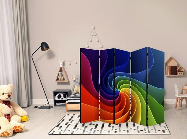 Artgeist Paravan Colorful Pinwheel I, 5-Delni, Dvostranski
