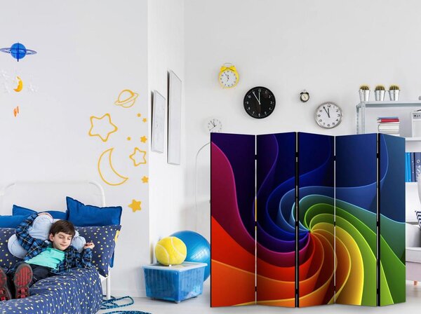 Artgeist Paravan Colorful Pinwheel I, 5-Delni, Dvostranski