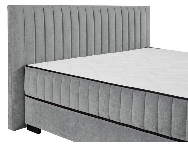 POSTELJA Z VZMETNICO 180 cm x 200 cm , tekstil, leseni material antracit