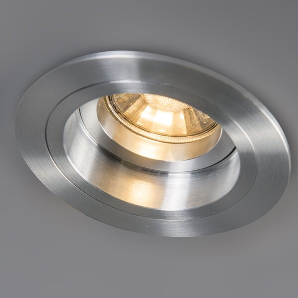Komplet 6 vgradnih reflektorjev okrogli aluminij nastavljivi - Chuck