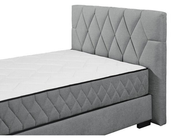 POSTELJA Z VZMETNICO 140 cm x 200 cm , tekstil, leseni material antracit