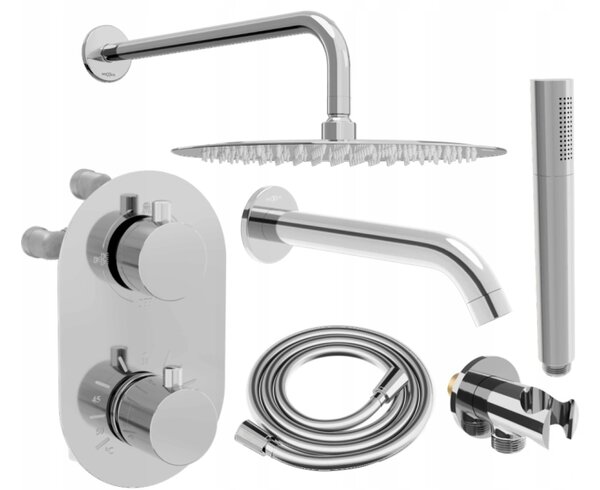 Mexen Kai DR70 podometni kopalniško-pršni sistem s prho 25 cm, krom - 77602DR70251-00