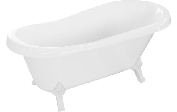 Mexen Retro prostostoječa kopalna kad 150 x 73 cm, bela, bele noge - 53251507300-20