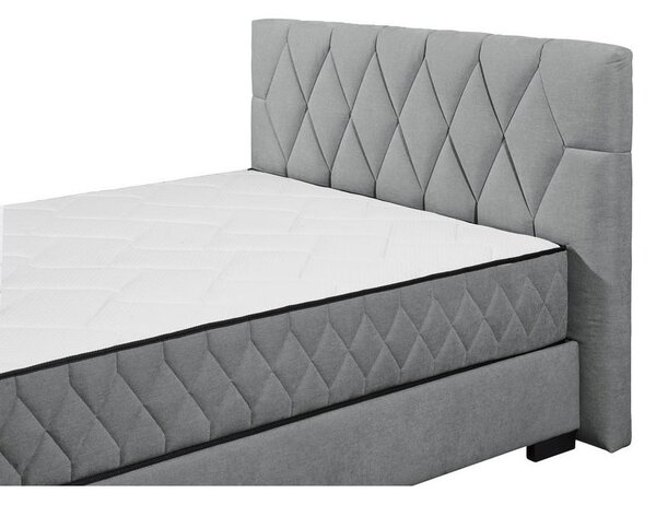 POSTELJA Z VZMETNICO 160 cm x 200 cm , tekstil, leseni material antracit