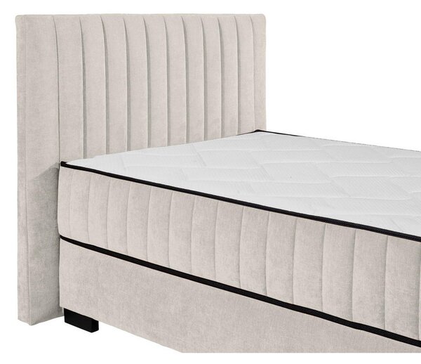 POSTELJA Z VZMETNICO 120 cm x 200 cm , tekstil, leseni material bež
