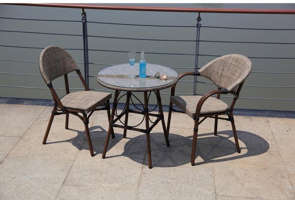 Gardenson Set Za Balkon Maui, Peščene Barve, 3-Delni Set