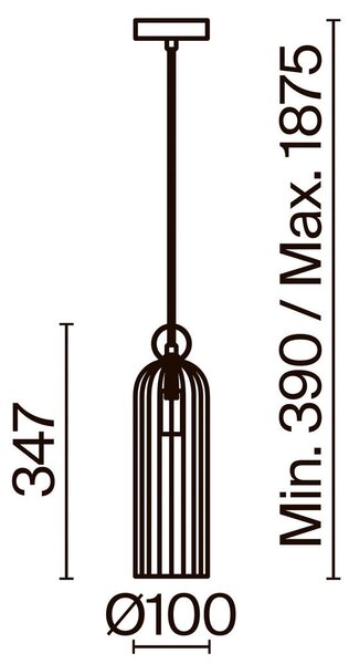 VISEČA NIHALNA SVETILKA 10/34,7 cm 40 W