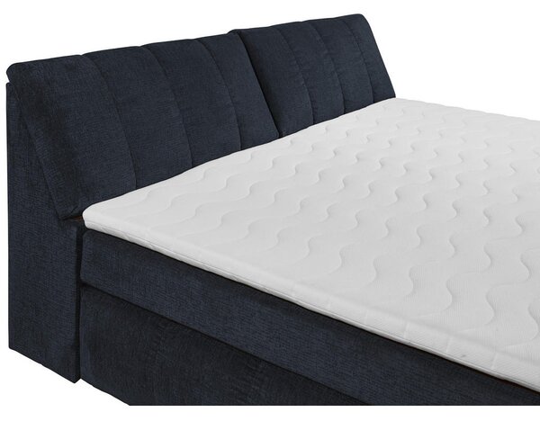 POSTELJA BOXSPRING 200 cm x 240 cm , tekstil, leseni material črna