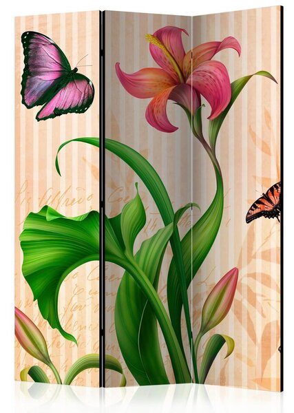 Artgeist Paravan Vintage Lilly, 3-Delni, Dvostranski