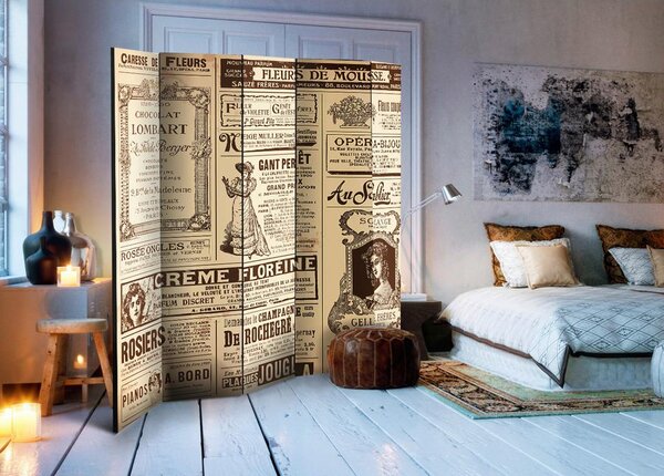 Artgeist Paravan Vintage Magazines I, 5-Delni, Dvostranski