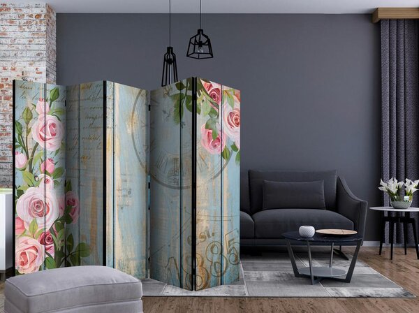 Artgeist Paravan Vintage Garden Blue I, 5-Delni, Enostranski