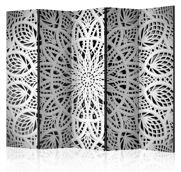 Artgeist Paravan White Mandala I, 5-Delni, Dvostranski