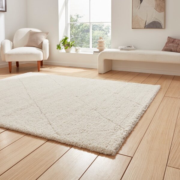 Kremno bela preproga 120x170 cm Ideal Shaggy – Think Rugs