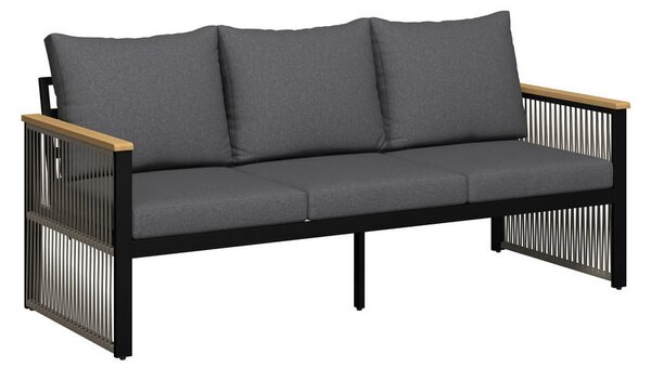 LOUNGE ZOFA akacija masivno aluminij