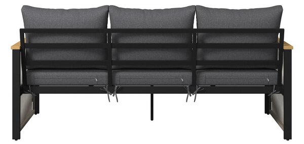 LOUNGE ZOFA akacija masivno aluminij