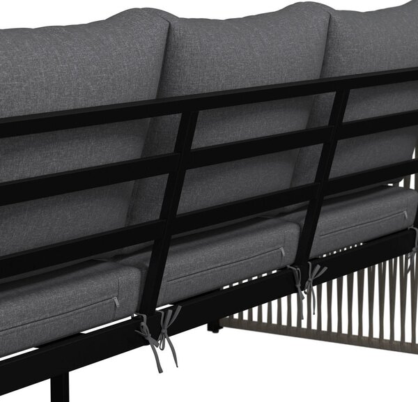 LOUNGE ZOFA akacija masivno aluminij